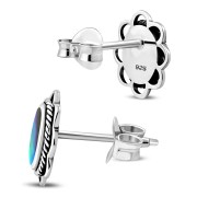 Abalone Oval Earrings - e362